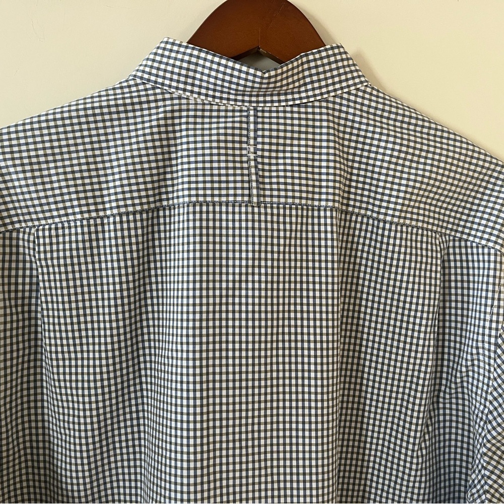 Banana Republic Men’s Blue & Olive Plaid Dress Shirt Slim Fit Men’s Size XL - Picture 7 of 16